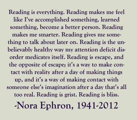 Ephron, Reading, smarter, healthy, imagination